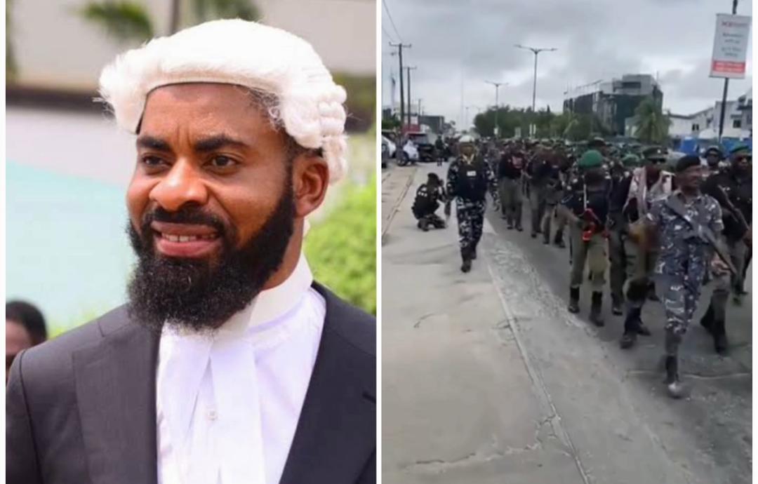 Bandits in Zamfara, Katsina and Kaduna will just be laughing- Lawyer/activist, Deji Adeyanju, reacts to video of police in show of force in Lekki, Lagos