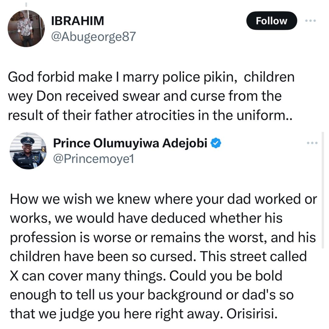 Police Force spokesman, Olumuyiwa Adejobi replies Nigerians that have vowed not to get married to children of police officers