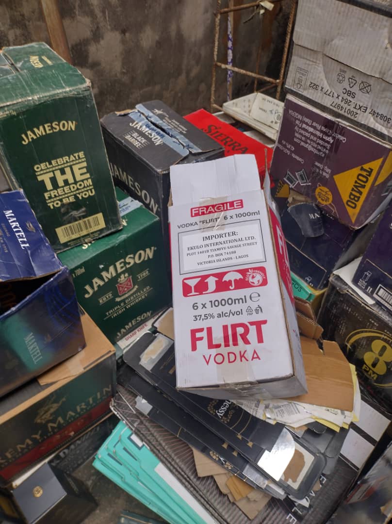 NAFDAC uncovers illegal alcohol production factory in Lagos Island, seizes N200 million worth of goods (photos)