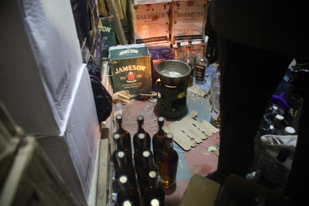 NAFDAC uncovers illegal alcohol production factory in Lagos Island, seizes N200 million worth of goods (photos)