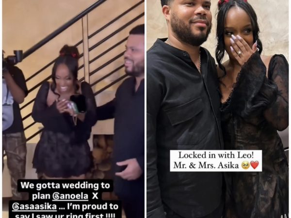 Davido’s manager, Asa Asika, gets engaged to his woman, Leona Adesanya (Video)