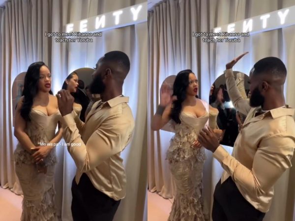 ‘Mo Wa Pa’ – Singer, Rihanna Struggles To Learn Yoruba As A Fan Coaches Her (Video)
