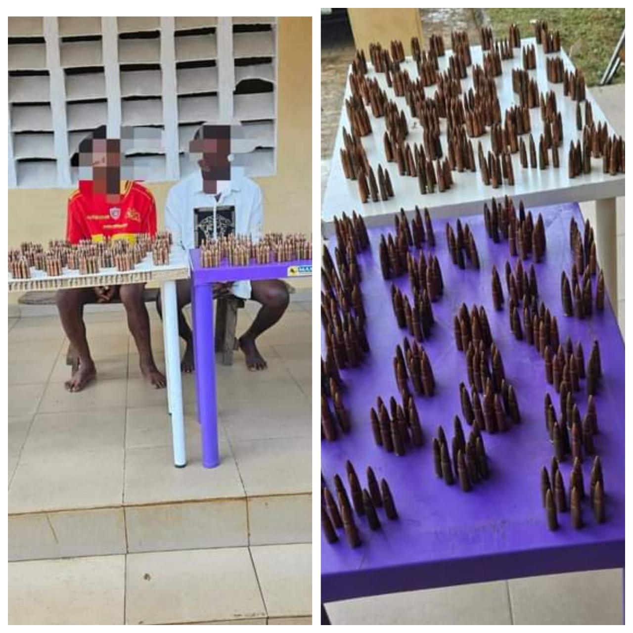 Police arrest two suspected armed robbers and kidnappers with 968 rounds of AK-47 ammunition in Delta