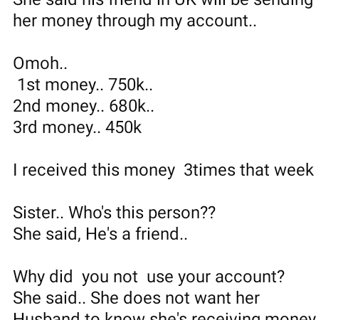 Nigerian man recalls time a married woman used his account to receive money from a ‘friend’ in the UK because she didn’t want her husband to know