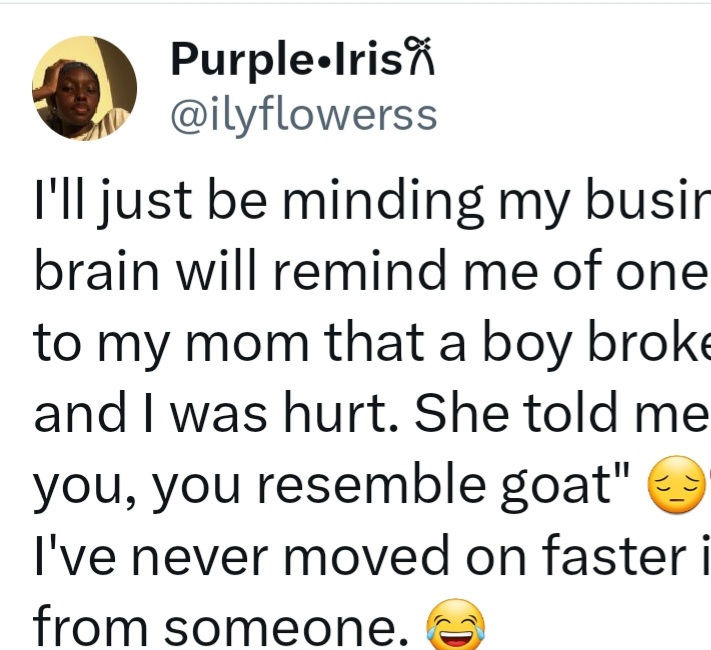 Woman reveals statement her mother made that helped her get over a heartbreak