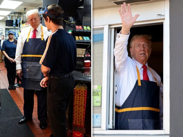 Donald Trump imitates Nigerian politicians, learns to make McDonald’s fries during campaign stop in Pennsylvania