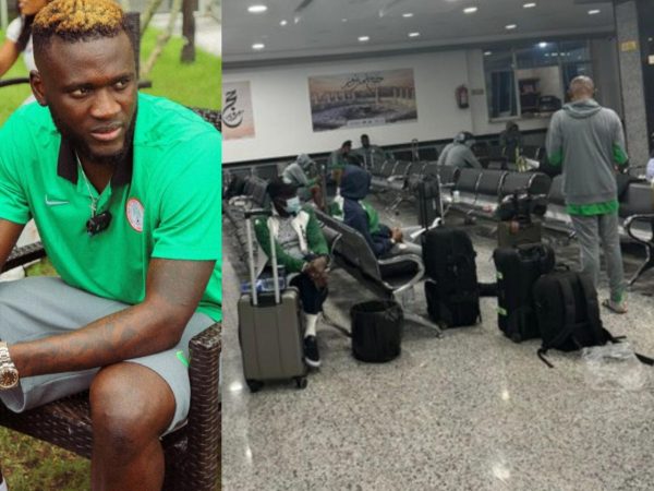 “Been at the airport for almost 13 hours no food no wifi no where to sleep” Victor Boniface laments after Super Eagles were left stranded in Libya airport