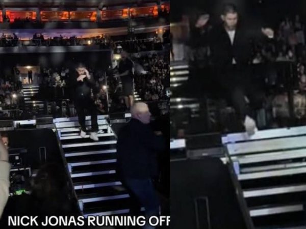 Nick Jonas runs off stage after attendee aims laser pointer at him during Jonas Brothers concert in Prague (video)