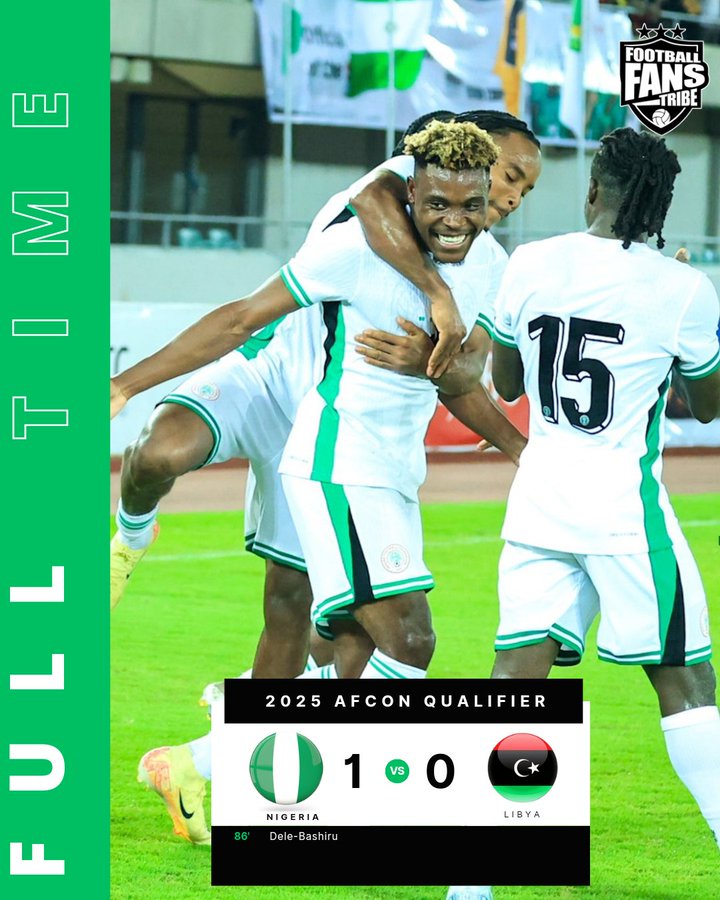 AFCON Qualifier: Nigeria beat Libya 1-0