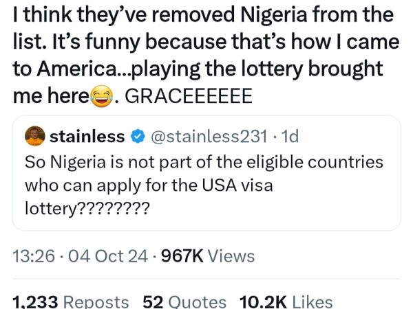 Man who gave up his US visa lottery slot for his friend reveals how he paid him back