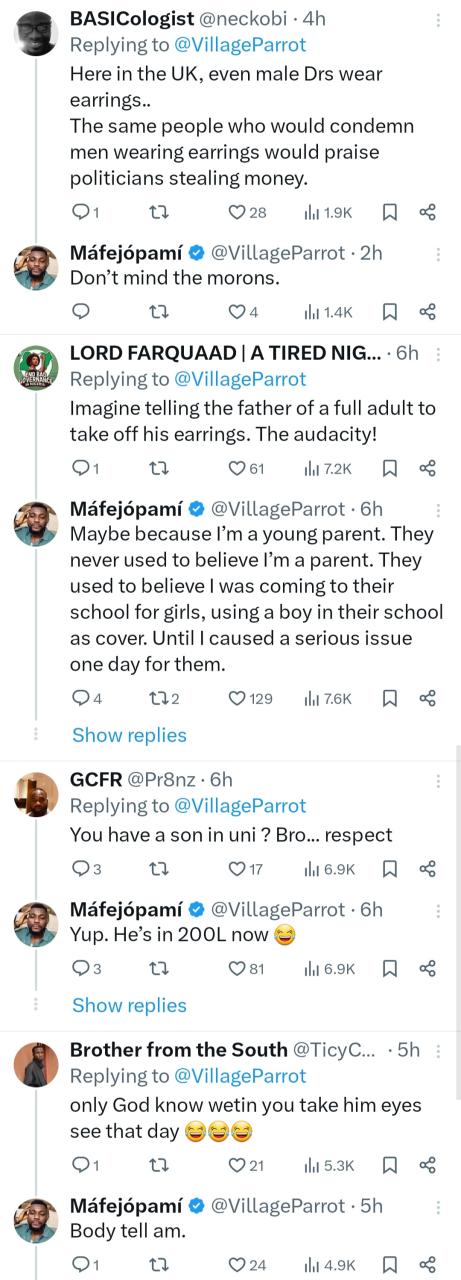 Father who was told to remove earring while visiting his son at school expresses outrage