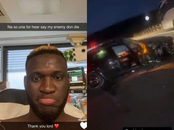 Super Eagles Striker, Victor Boniface Survives Car Crash In Germany (Photos/Video)