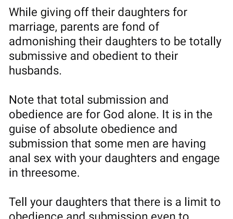 Tell your daughters that there’s limit to obedience and submission – Nigerian Muslim man advises parents as he condemns thr##somes in polygamous marriages