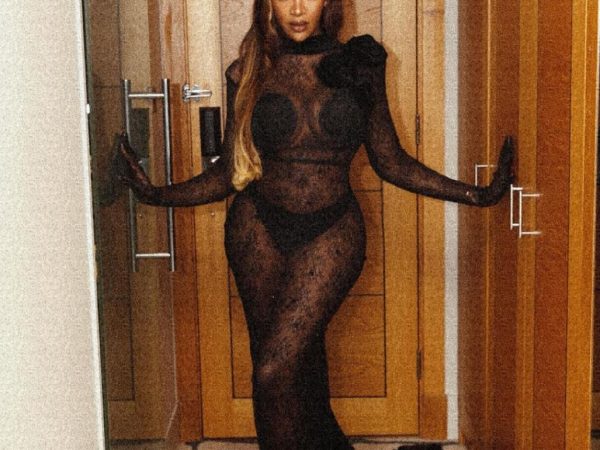 Actress Idia Aisien leaves little to the imagination as she displays curves in see-through dress