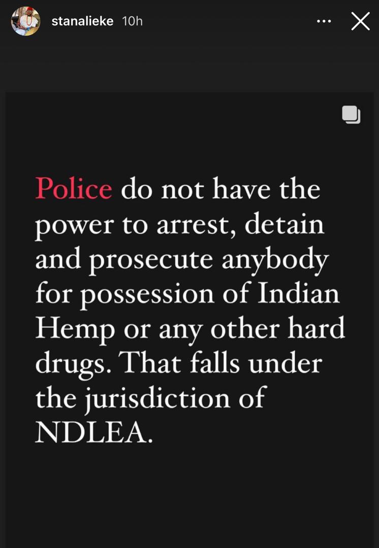 Police do not have the power to arrest anybody for possession of Indian Hemp or any other hard drugs - Speed Darlington?s lawyer, Stan Alieke
