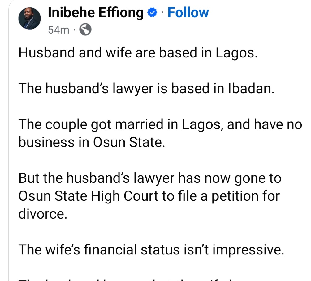 As lawyers, we should dissuade our clients from weaponizing the legal system oppressively – Lawyer writes as he shares how man is frustrating estranged wife amid divorce
