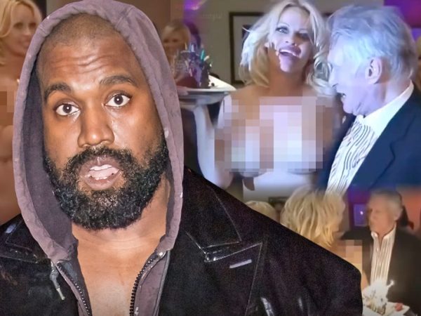 Kanye West shares throwback video of n@ked Pamela Anderson and Hugh Hefner3