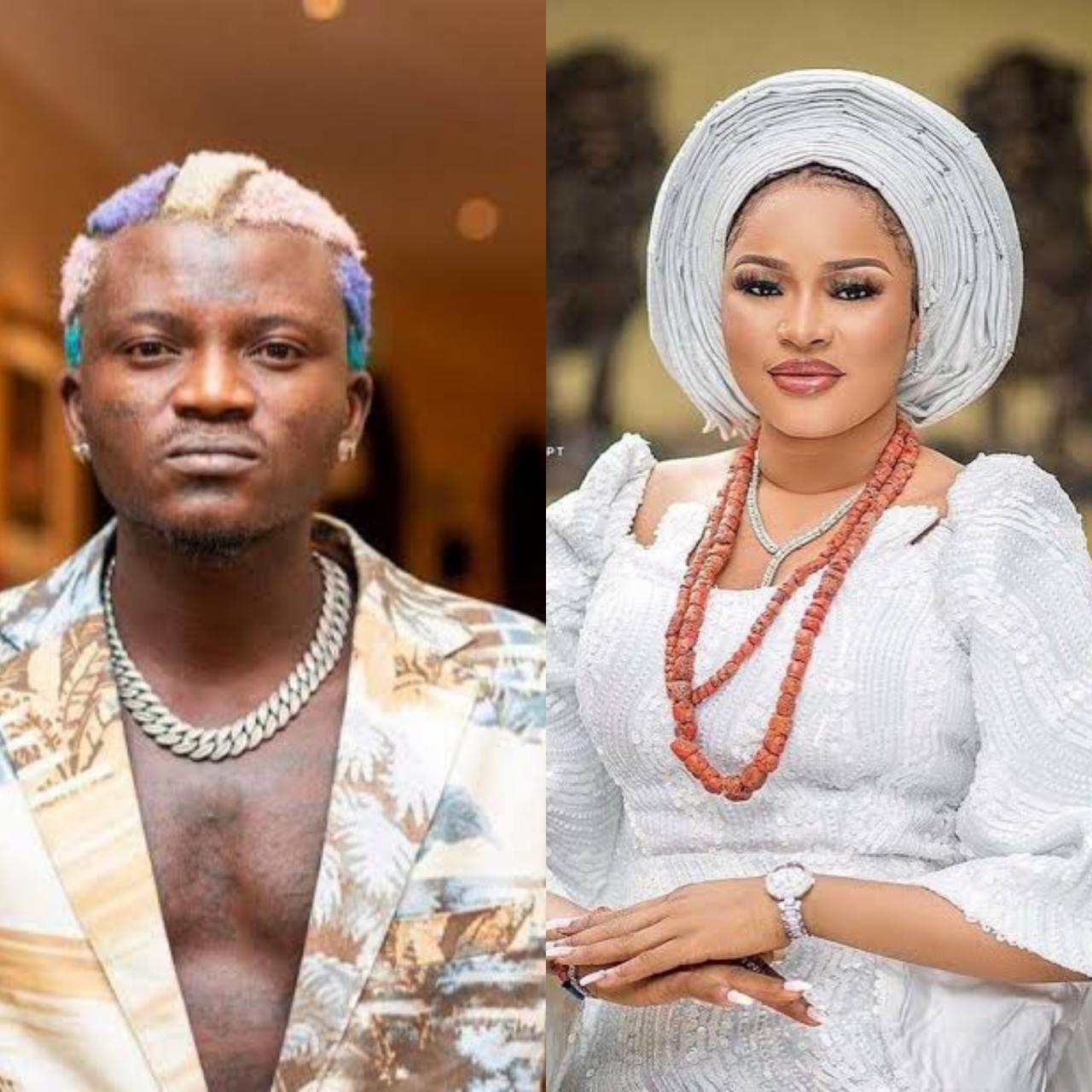  Chats show singer Portable asking his mistress Queen Dami if she cheated on him with another man