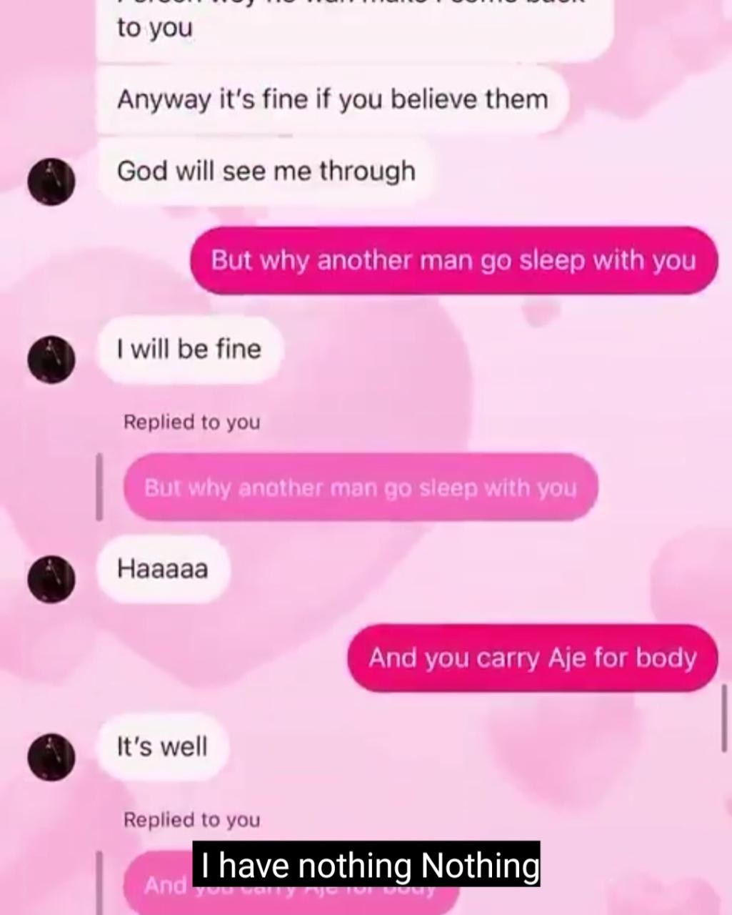 Chats show singer Portable asking his mistress Queen Dami if she cheated on him with another man