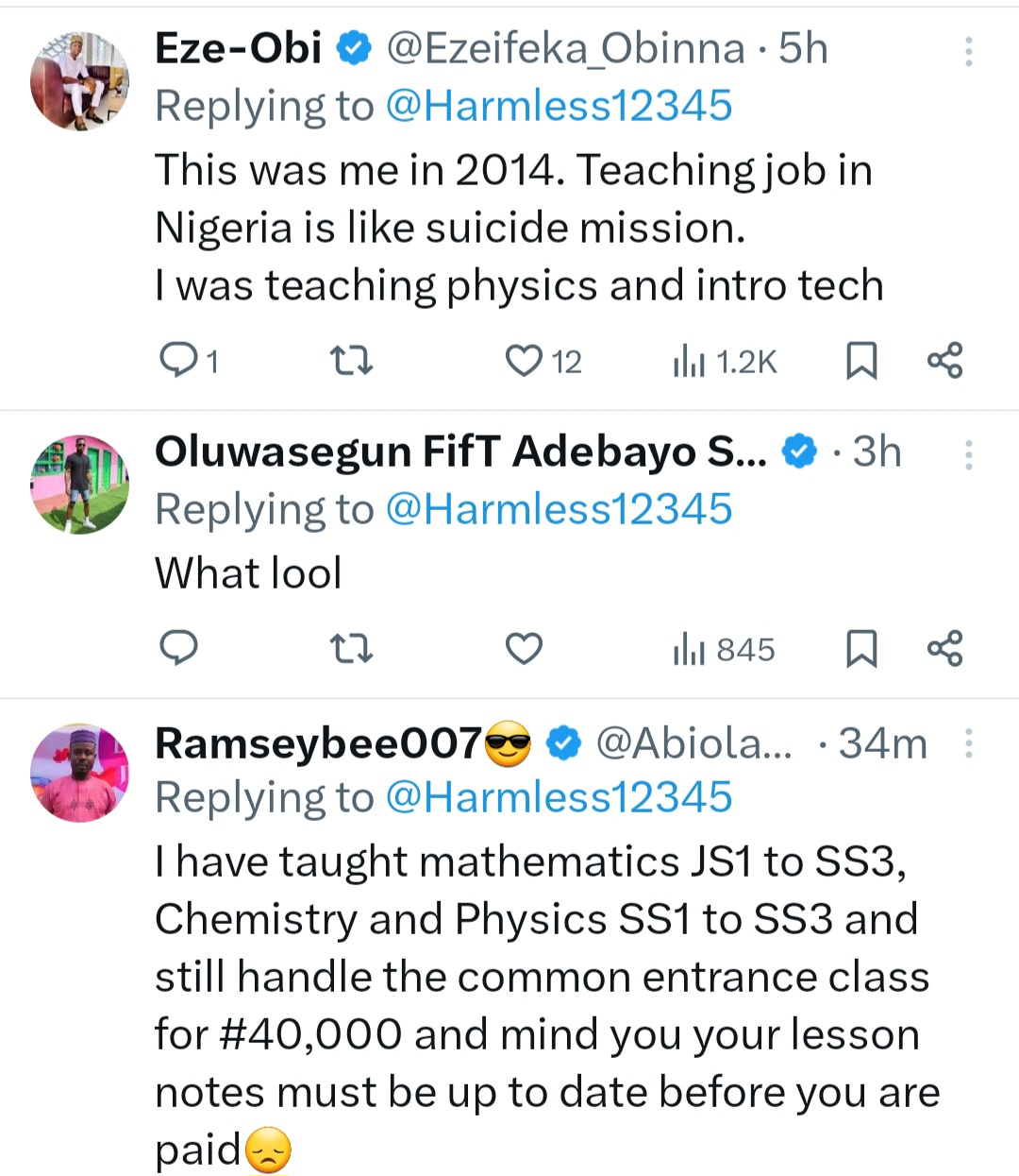 Man reveals salary he was offered to teach three different subjects to multiple classes while adhering to a strict dress code