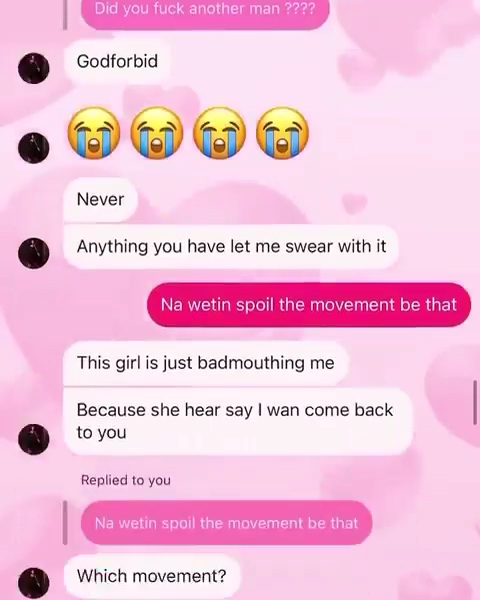 Chats show singer Portable asking his mistress Queen Dami if she cheated on him with another man