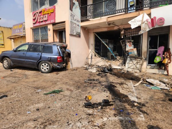 One k!lled, another injured as car rams into pharmacy in Ibadan