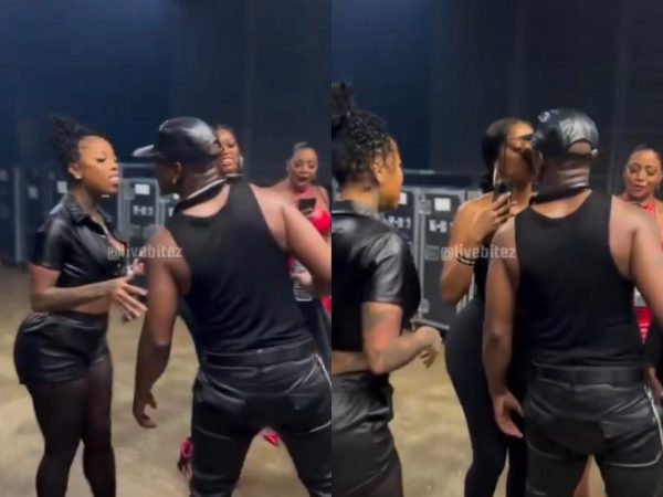 Singer Neyo causes a stir after he was filmed kissing his three girlfriends backstage