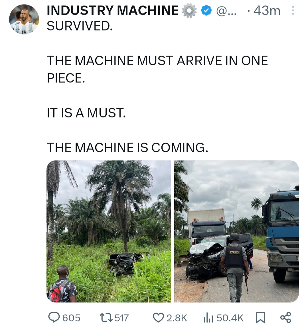 Rapper, Odumodu Blvck hospitalised after suffering an accident