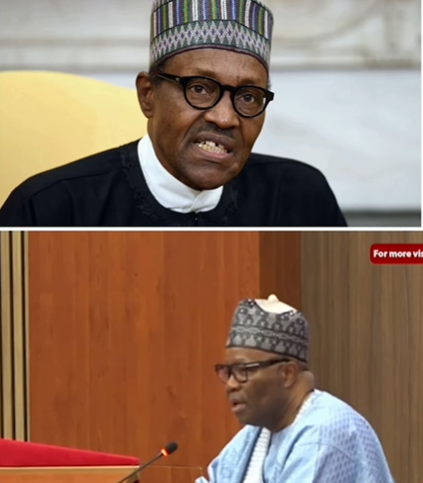 Moment Senate President, Godswill Akpabio, made a gaffe while speaking about former President Buhari’s funeral (video)
