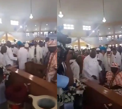Wike?s media aide, Lere Olayinka, tackles Alaafin of Oyo for moving from his sitting position  for billionaire businessman, Sir Gabriel Igbinedion, at his 91st birthday church thanksgiving