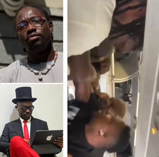 Another video showing VDM and Mr Jollof’s fight in an aircraft surfaces