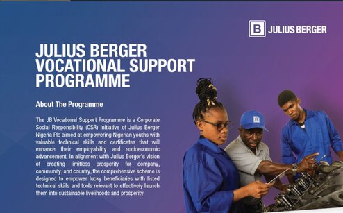 Julius Berger Vocational Support Programme 2026 for young Nigerians.